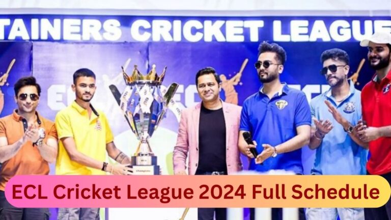 Ecl Cricket League 2024 Schedule