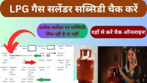 LPG Gas Subsidy Check Online