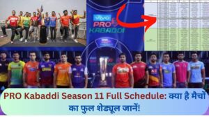 PRO Kabaddi Season 11 Schedule